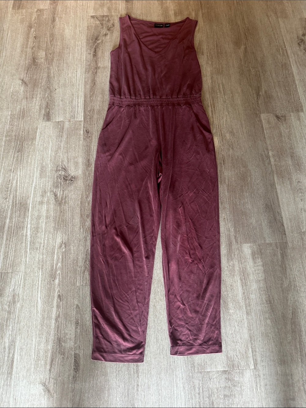 Rachel Zoe Dark Rose V Neck Jumpsuit